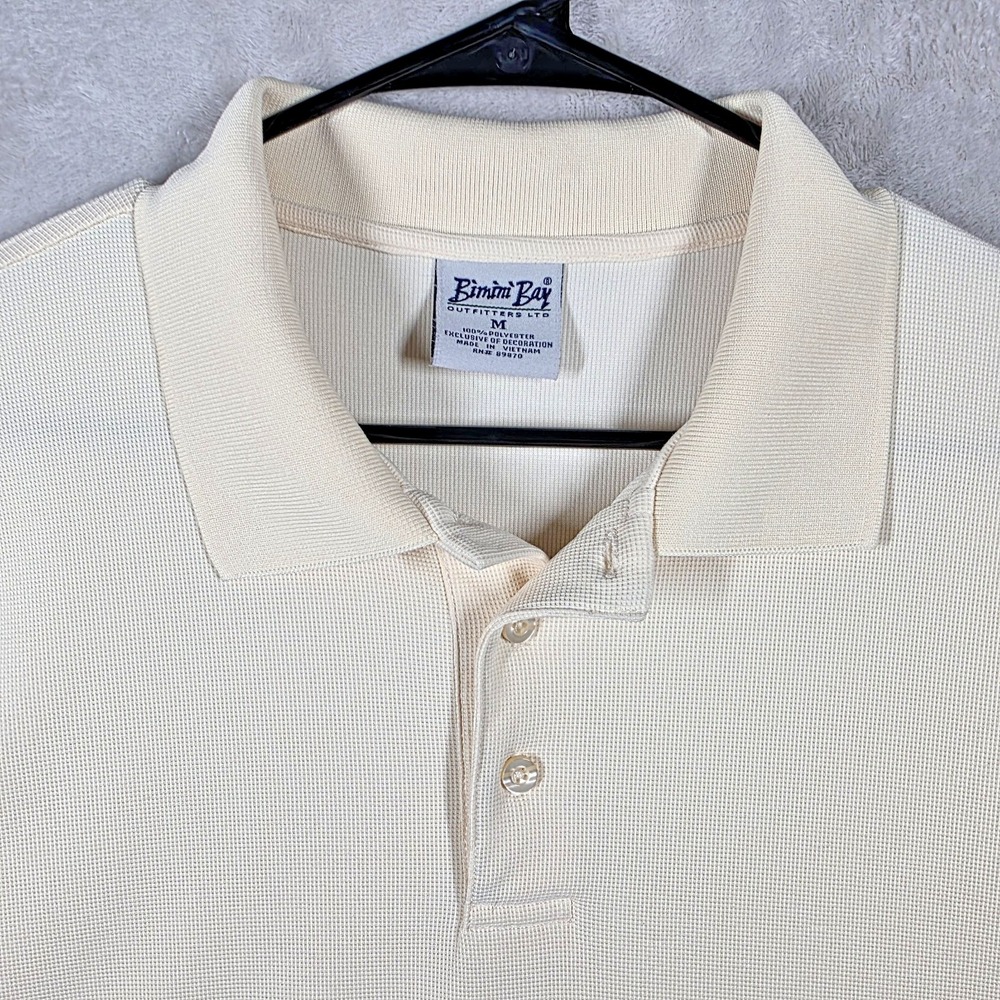 Bimini Bay Outfitters LTD Polo Shirt Medium Yellow Short Sleeve